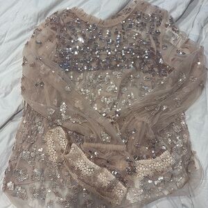 Chelsea and Violet Sequin long sleeve shirt